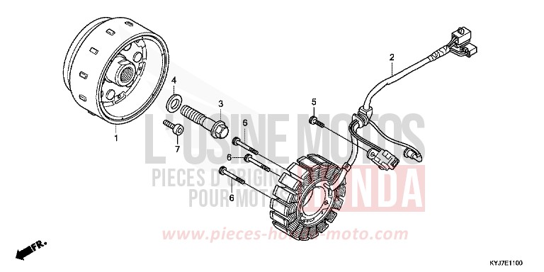 GENERATOR von CBR250R ABS BLACK (NH1) von 2013